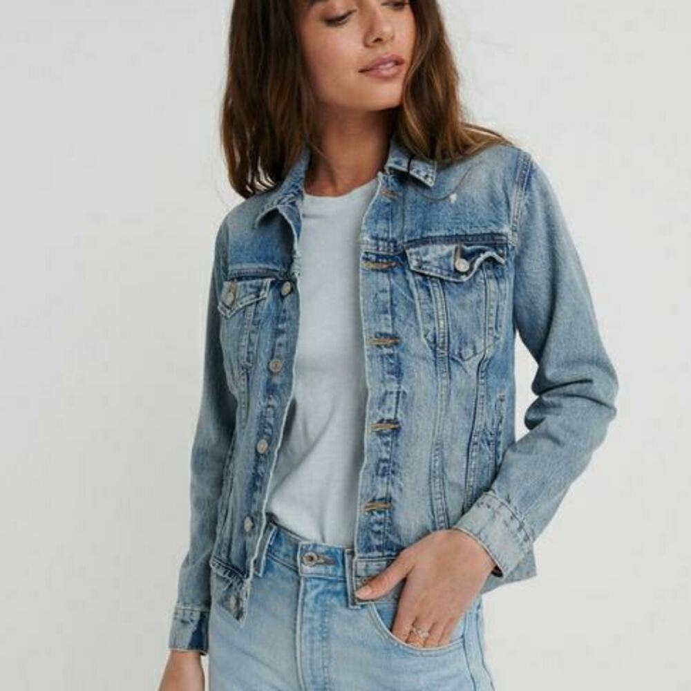 NEW Lucky Brand Tomboy Denim Trucker Jacket